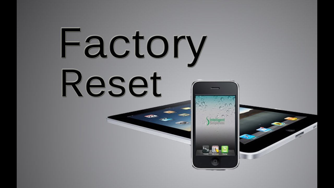How To Factory Reset, Master Reset, The iPhone, iPad, iPod Touch - YouTube