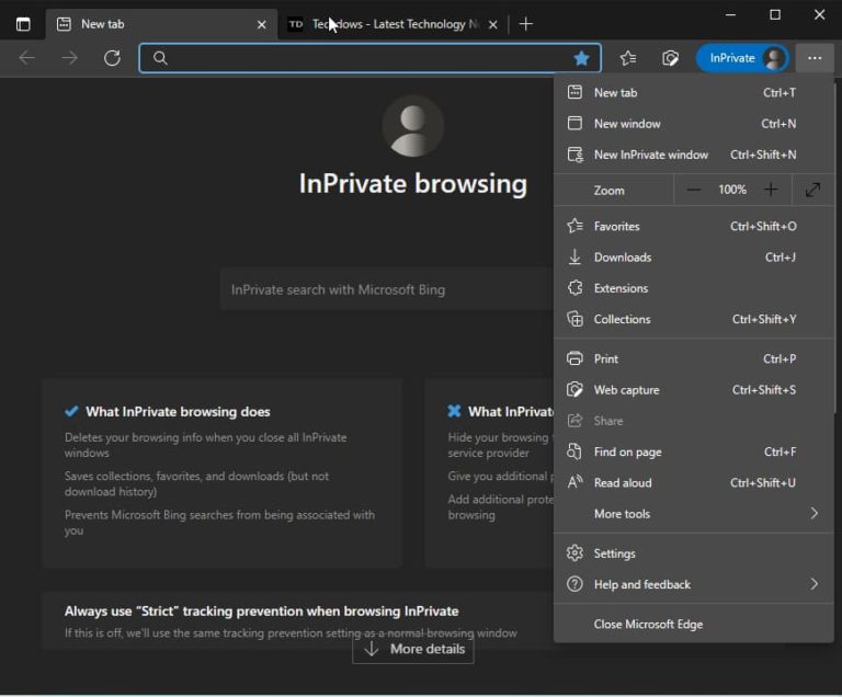 Microsoft Edge's InPrivate Mode gets Dark theme, here's how to enable