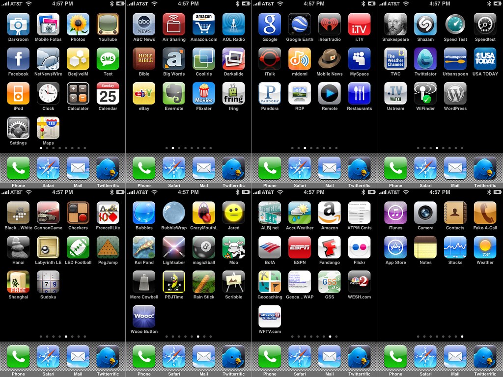 iPhone Home Screens, January 25, 2009 | My iPhone icon arran… | Flickr