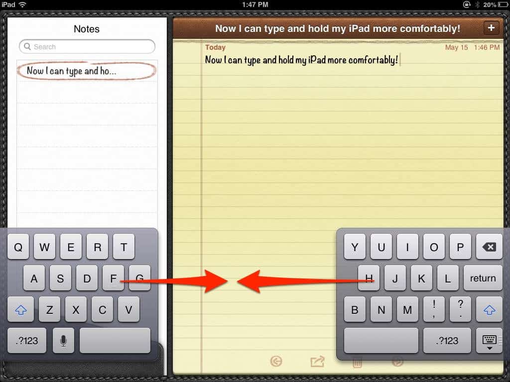 How to “Split” the iPad Keyboard