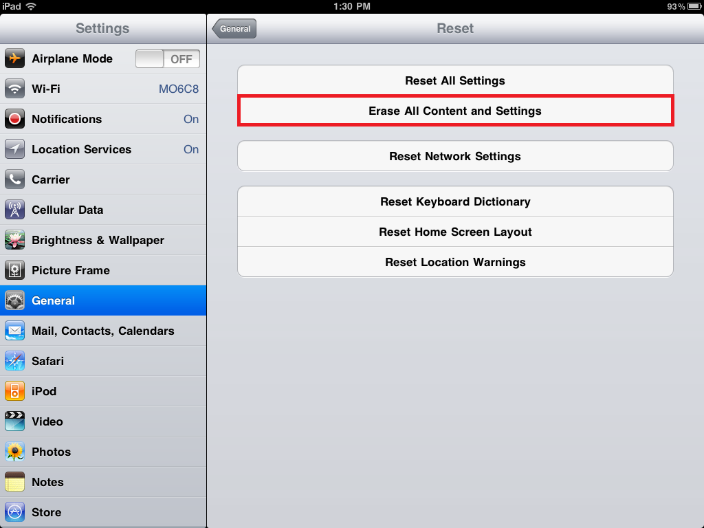 How to Factory Reset an iPad | IphonePedia