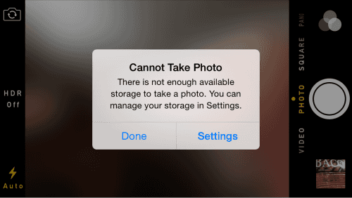 iPhone/iPad: Fix “Cannot Take Photo” Error